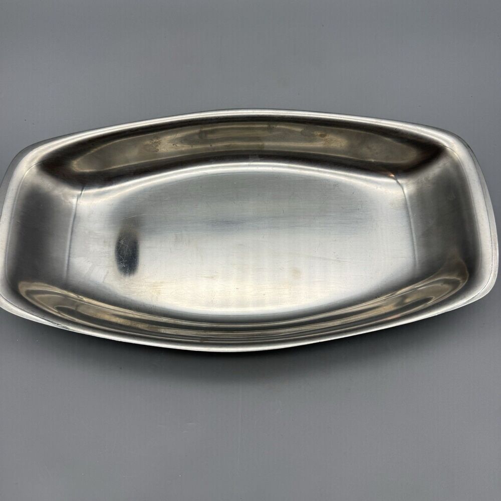 Tischfein Germany Oblong 18/8 Stainless Steel Casserole and Serving Dish Vintage